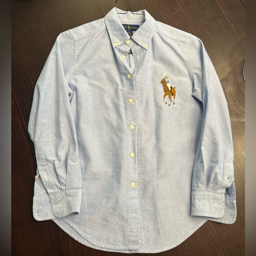 Boys Polo Dress Shirt/ Like New Sz. M 10/12